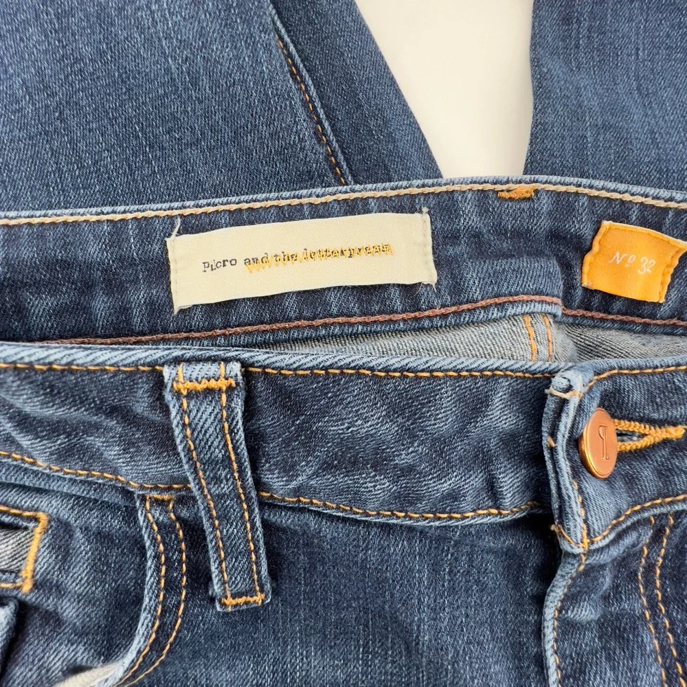 Anthropologie Pilcro Women 32 Stet Mid-Rise Skinny Ankle Jeans Medium Wash Denim